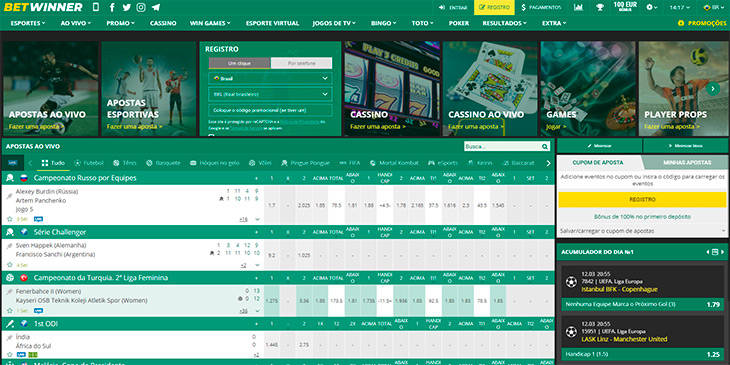 Betwinner home page